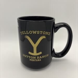 Yellowstone TV Show Dutton Ranch Licensed Mug 11oz Black Mug NEW w/Zak! Sticker